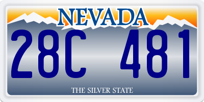 NV license plate 28C481
