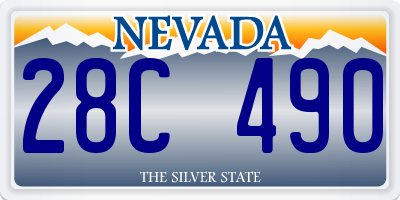 NV license plate 28C490