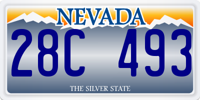 NV license plate 28C493