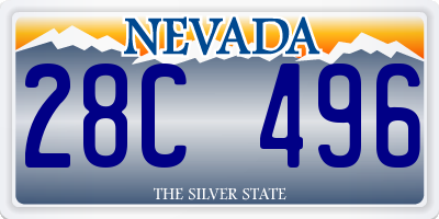 NV license plate 28C496