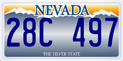 NV license plate 28C497