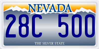 NV license plate 28C500