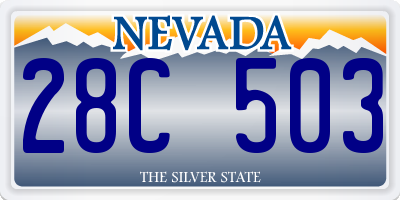 NV license plate 28C503