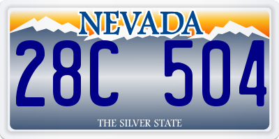 NV license plate 28C504
