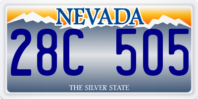 NV license plate 28C505
