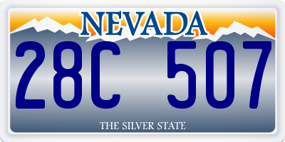 NV license plate 28C507