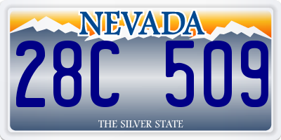 NV license plate 28C509