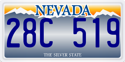 NV license plate 28C519