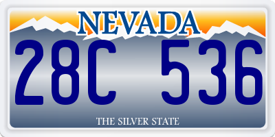 NV license plate 28C536