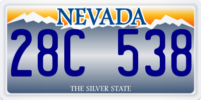 NV license plate 28C538
