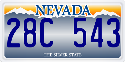NV license plate 28C543