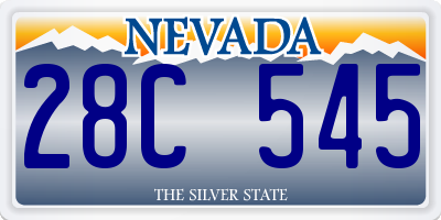 NV license plate 28C545