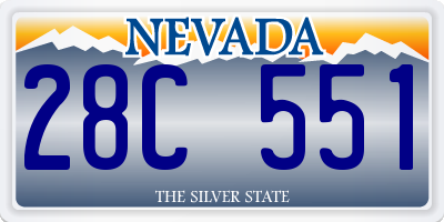 NV license plate 28C551