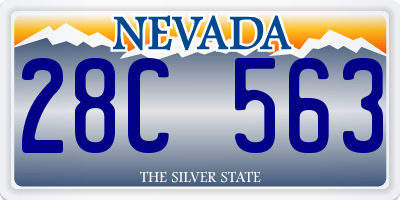 NV license plate 28C563