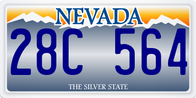 NV license plate 28C564