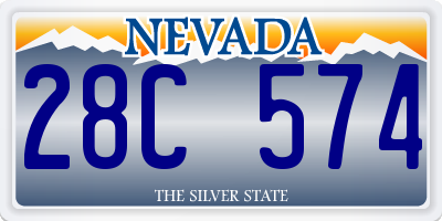 NV license plate 28C574