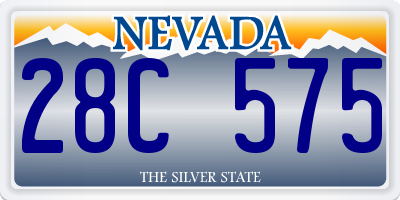 NV license plate 28C575