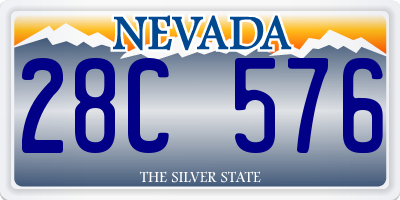 NV license plate 28C576