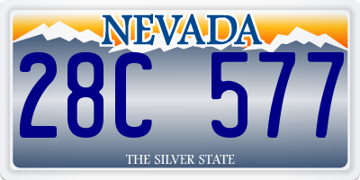 NV license plate 28C577