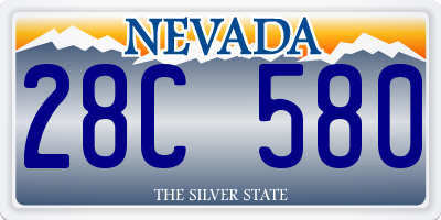 NV license plate 28C580