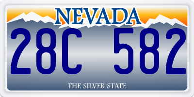 NV license plate 28C582