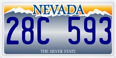 NV license plate 28C593