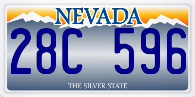 NV license plate 28C596