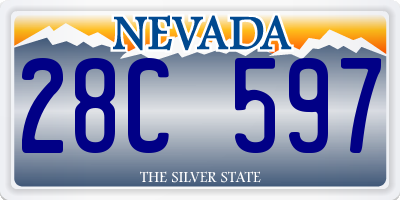 NV license plate 28C597