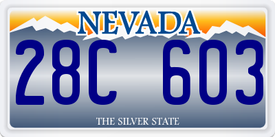 NV license plate 28C603