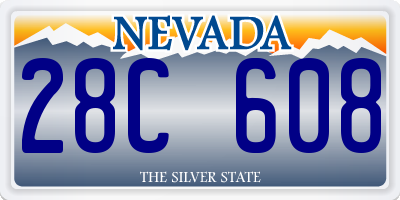 NV license plate 28C608
