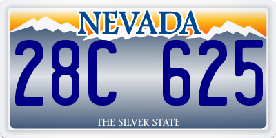 NV license plate 28C625