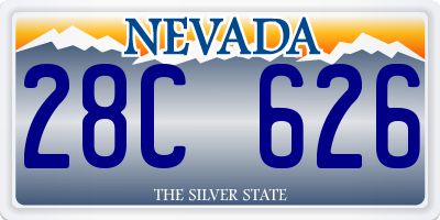 NV license plate 28C626