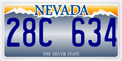 NV license plate 28C634