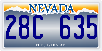 NV license plate 28C635