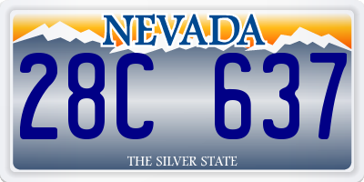 NV license plate 28C637