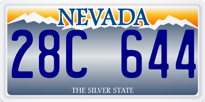 NV license plate 28C644