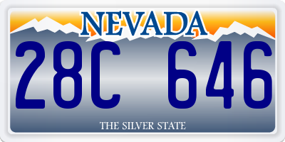 NV license plate 28C646