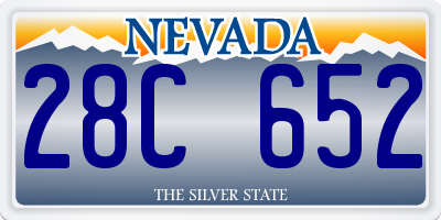 NV license plate 28C652