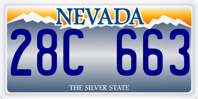 NV license plate 28C663