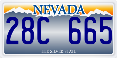 NV license plate 28C665