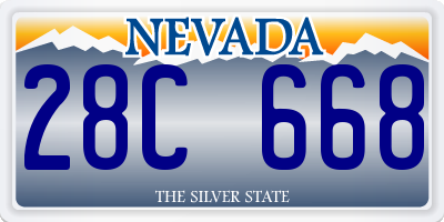 NV license plate 28C668