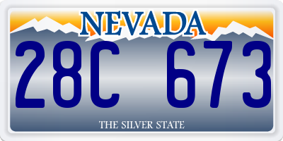 NV license plate 28C673