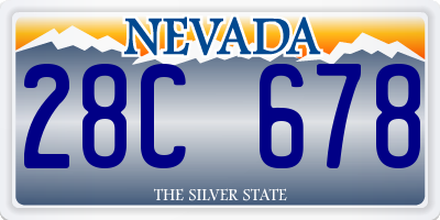 NV license plate 28C678