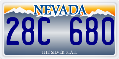 NV license plate 28C680