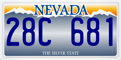 NV license plate 28C681