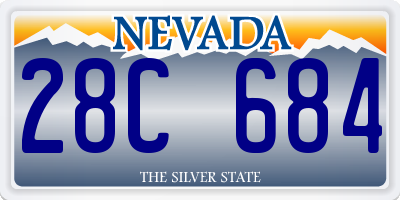 NV license plate 28C684