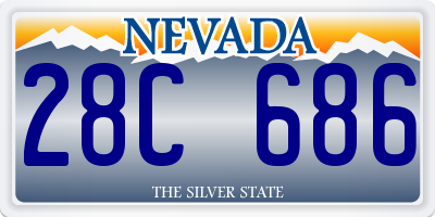 NV license plate 28C686