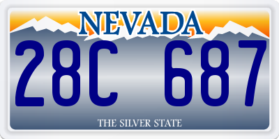 NV license plate 28C687