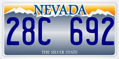 NV license plate 28C692