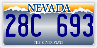 NV license plate 28C693
